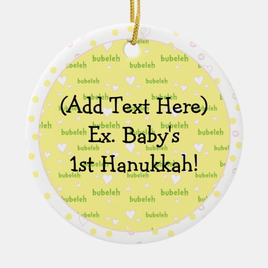 Hanukkah Circle Ornament (Vorne)