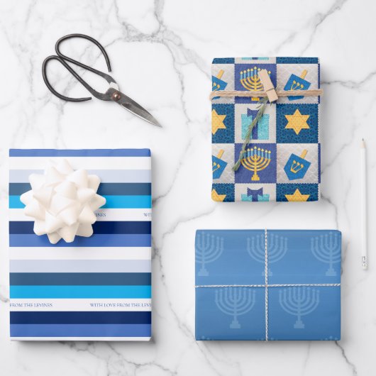 Hanukkah Collection Geschenkpapier Set (Vorderseite)