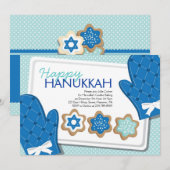 Hanukkah Cookie-Party Einladungen (Vorne/Hinten)