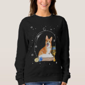 Hanukkah Corgi Dog Snow Globe Pajama Sweatshirt (Vorderseite)