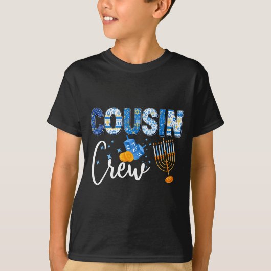 Hanukkah Cousin Crew Matching Family Christmas Paj T-Shirt (Vorderseite)