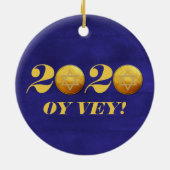 Hanukkah Covid 2020 Gelt Coin Oy Vey Keramik Ornament (Hinten)