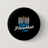 Hanukkah Crew Hanukkah Chanukah jüdisch Button (Vorderseite)