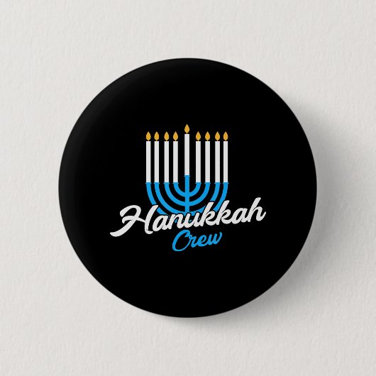 Hanukkah Crew Hanukkah Chanukah jüdisch Button (Vorderseite)