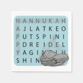 Hanukkah Crossword Puzzle Gelt Serviette (Vorderseite)