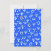 HANUKKAH CUSTOM FOTO Menorahs Stars Holiday Card (Rückseite)