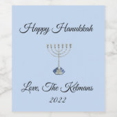 Hanukkah Custom Wine Flasche Labels Weinetikett (Einzelnes Label)