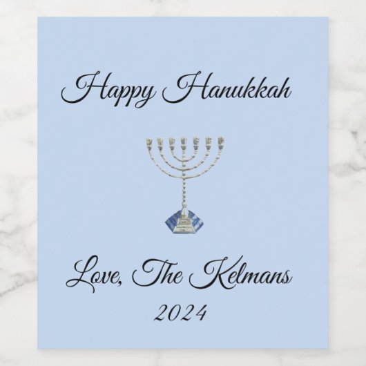 Hanukkah Custom Wine Flasche Labels Weinetikett (Einzelnes Label)