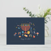 Hanukkah Custome Card Einladung (Stehend Vorderseite)