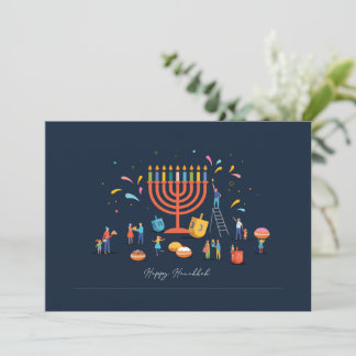 Hanukkah Custome Card Einladung