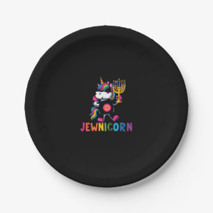 Hanukkah Dabbing Einhorn Jewnicorn Chanukah Jüdisc Pappteller