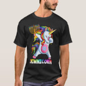 Hanukkah Dabbing Unicorn Jewnicorn Chanukah Jewish T-Shirt (Vorderseite)