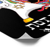 Hanukkah Dabbing Unicorn Not Today Santa Jewnicorn Poster (Ecke)