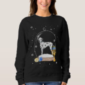 Hanukkah Dalmatian Dog Snow Globe Pajama Sweatshirt (Vorderseite)