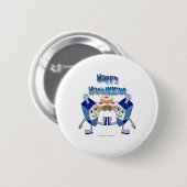 Hanukkah Dancing Dreidels und Jelly Doughnut Button (Vorne & Hinten)