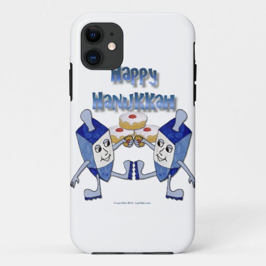 Hanukkah Dancing Dreidels und Jelly Doughnut Case-Mate iPhone Hülle (Rückseite)