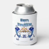 Hanukkah Dancing Dreidels und Jelly Doughnut Dosenkühler (Kanne Vorderseite)