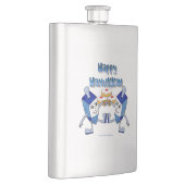 Hanukkah Dancing Dreidels und Jelly Doughnut Flachmann (Rechts)