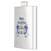 Hanukkah Dancing Dreidels und Jelly Doughnut Flachmann (Links)