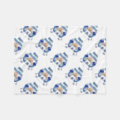 Hanukkah Dancing Dreidels und Jelly Doughnut Fleecedecke (Vorderseite (Horizontal))