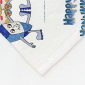 Hanukkah Dancing Dreidels und Jelly Doughnut Fleecedecke (Ecke)