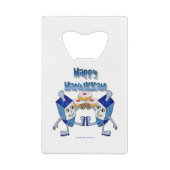 Hanukkah Dancing Dreidels und Jelly Doughnut Geldkarten Flaschenöffner (Rückseite)