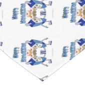 Hanukkah Dancing Dreidels und Jelly Doughnut Kurzer Tischläufer (Ecke)