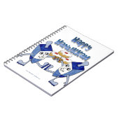 Hanukkah Dancing Dreidels und Jelly Doughnut Notizblock (Linke Seite)