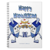 Hanukkah Dancing Dreidels und Jelly Doughnut Notizblock (Vorderseite)