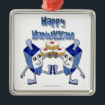 Hanukkah Dancing Dreidels und Jelly Doughnut Ornament Aus Metall<br><div class="desc">You are viewing The Lee Hiller Designs Collection of Home and Office Decor,  Apparel,  Gifts and Collectibles. The Designs inklusive Lee Hiller Fotogray and Mixed Media Digital Art Collection. You can view her Nature fotogray at http://HikeOurPlanet.com/ and follow her hiking blog within Hot Springs National Park.</div>