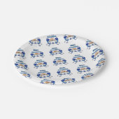 Hanukkah Dancing Dreidels und Jelly Doughnut Pappteller (Schrägansicht)