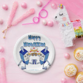 Hanukkah Dancing Dreidels und Jelly Doughnut Pappteller (Party)