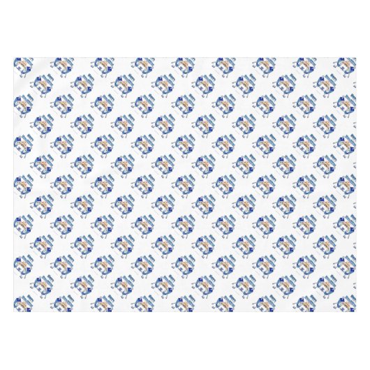 Hanukkah Dancing Dreidels und Jelly Doughnut Tischdecke (Vorderseite (Horizontal))