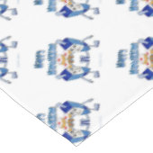 Hanukkah Dancing Dreidels und Jelly Doughnut Tischdecke (Schrägansicht)