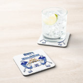 Hanukkah Dancing Dreidels und Jelly Doughnut Untersetzer (Rechte Seite)