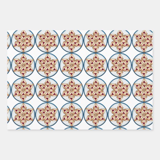 Hanukkah-Design Geschenkpapier Set (Vorderseite)