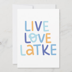 Hanukkah-Design 'Live Love Latke' Karte