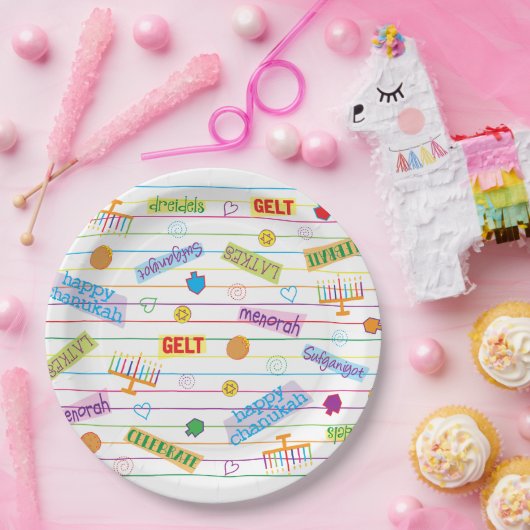 Hanukkah Design Party Pappteller (Party)