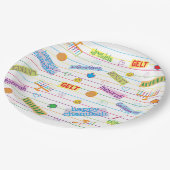 Hanukkah Design Party Pappteller (Schrägansicht)