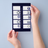 Hanukkah Designs 1 Geschenktasten auf einer Seite  (Handgriff)