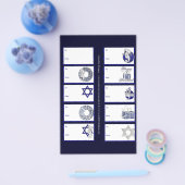 Hanukkah Designs 1 Geschenktasten auf einer Seite  (Einzeln)