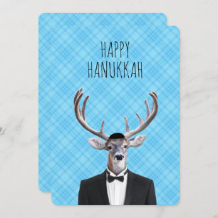 Hanukkah Dez mit Tux und Yarmulke Einladung