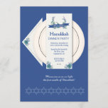 Hanukkah Dinner Party Einladung<br><div class="desc">Mit dieser Einladung laden Sie Ihre Gäste zu einer stilvollen Feier ein. Die Karte lässt sich leicht mit Ihrem Text, Schriftart, Schriftart, Papierform und der Auswahl von sechs Papiertypen anpassen. Nicht genau das, wonach Sie suchen? Alle unsere Produkte können auf Ihre Bedürfnisse zugeschnitten werden, ohne Aufpreis. Kontaktieren Sie uns einfach...</div>