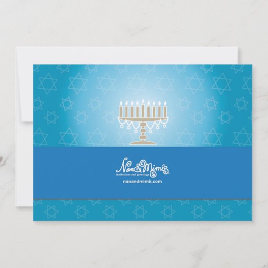 Hanukkah DInner-Party Einladungen (Rückseite)