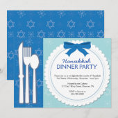 Hanukkah Dinner Party Einladungen (Vorne/Hinten)