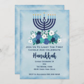 Hanukkah Dinner Party erste Nacht Formal Elegant Einladung (Vorne/Hinten)