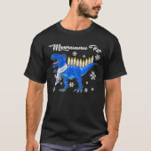 Hanukkah Dinosaur Menorasaurus T Rex Dino Chanukah T-Shirt (Vorderseite)