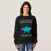 Hanukkah Dinosaur Menorasaurus Ugly Sweater   Dino Sweatshirt (Vorne ganz)