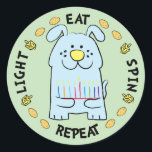 Hanukkah Dog Stickers "Light, Eat, Spin, Repeat"<br><div class="desc">Hanukkah/Chanukah Hund Holiday Aufkleber, "Licht, Eat, Spin, Wiederholung" Anyway ich es buchstabieren, Chanukah ist einer meiner Lieblingsferien. Viel Spaß mit diesen Aufklebern wie Tortenpfropfen, Geschenketiketten, Taschenschließungen oder was auch immer Ihre Feierlichkeiten sind! Danke, dass du angehalten und eingekauft hast! Ihr Geschäft ist sehr geschätzt! Happy Hanukka! Abmessungen: Erhältlich in 2...</div>