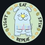 Hanukkah Dog Stickers "Light, Eat, Spin, Repeat"<br><div class="desc">Hanukkah/Chanukah Hund Holiday Aufkleber, "Licht, Eat, Spin, Wiederholung" Anyway ich es buchstabieren, Chanukah ist einer meiner Lieblingsferien. Viel Spaß mit diesen Aufklebern wie Tortenpfropfen, Geschenketiketten, Taschenschließungen oder was auch immer Ihre Feierlichkeiten sind! Danke, dass du angehalten und eingekauft hast! Ihr Geschäft ist sehr geschätzt! Happy Hanukka! Abmessungen: Erhältlich in 2...</div>